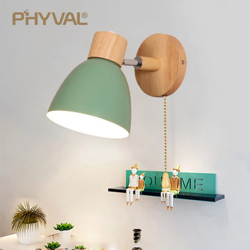 Nordic Wooden Wall Lamp