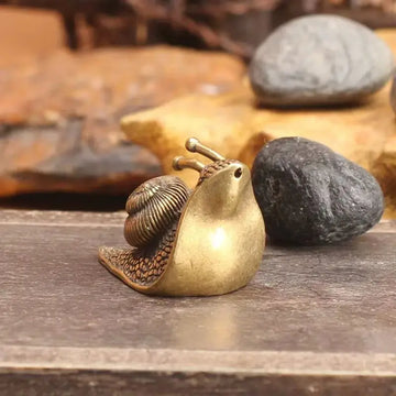 Solid Copper Snail Figurine