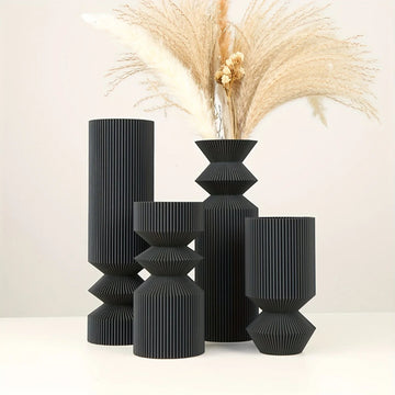 Nordic Black Plastic Vase