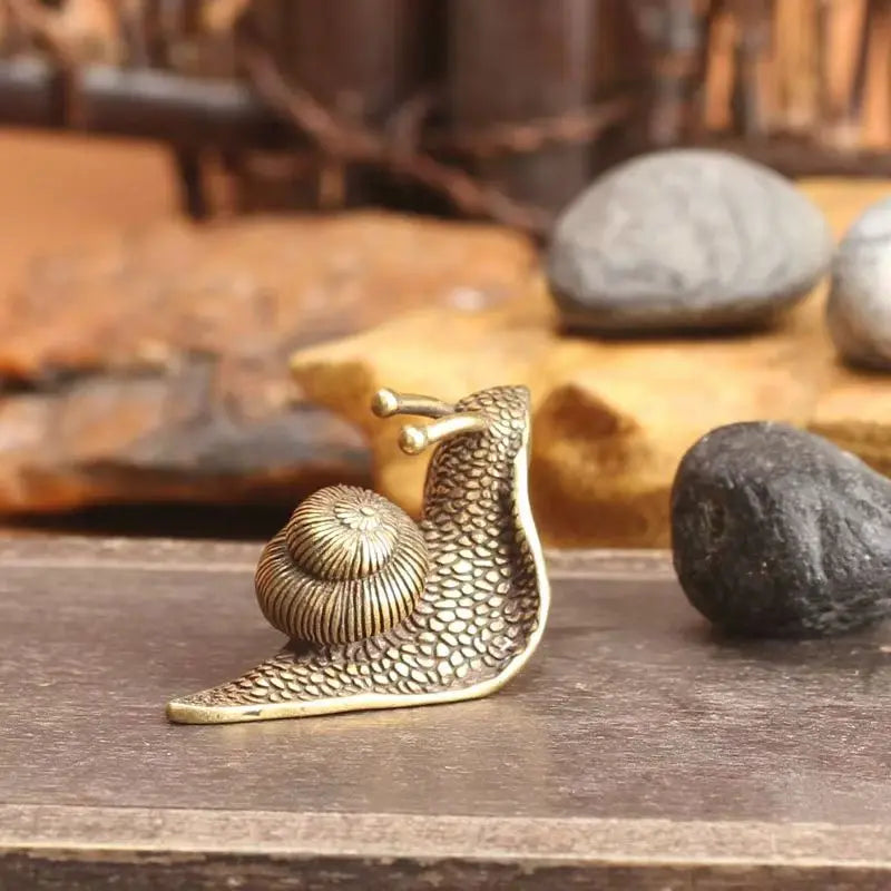 Solid Copper Snail Figurine